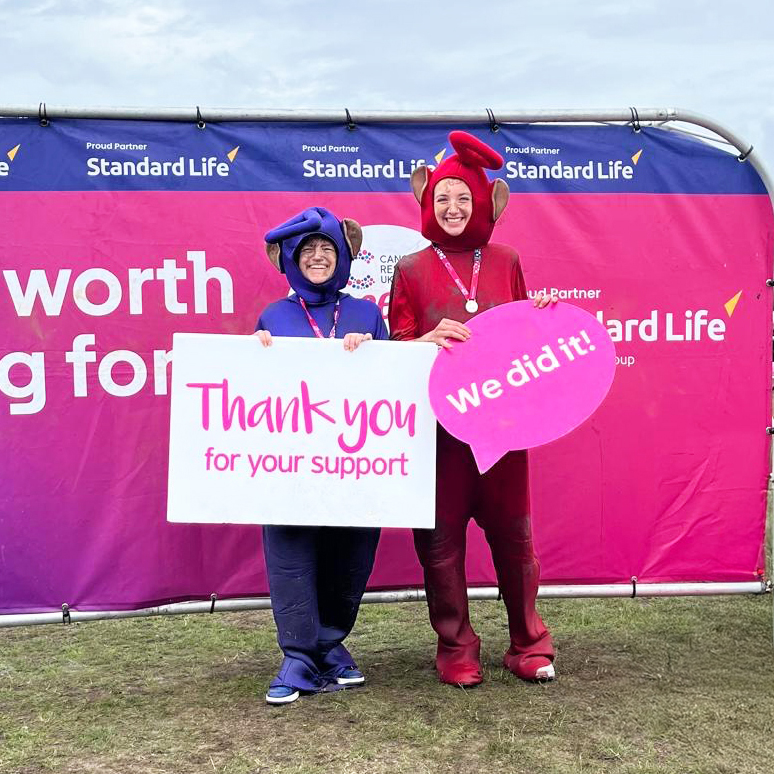 Pretty Muddy, Pretty Amazing: Falco Duo Tackle 5K Obstacle Run and Raise £1,100 for Cancer Research UK
