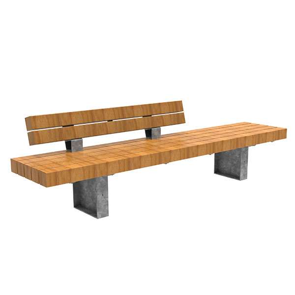 Street Furniture | Seating and Benches | FalcoGlory Single-Sided Sofa with Backrest | image #1 |  