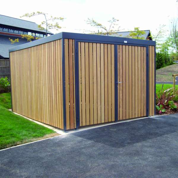 Shelters, Canopies, Walkways and Bin Stores | Storage Shelters | FalcoLok-300 Storage Shelter | image #2 |  Timber Storage Shelter