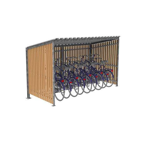 Shelters, Canopies, Walkways and Bin Stores | Cycle Shelters | FalcoLempo Single-Sided Cycle Shelter | image #3 |  