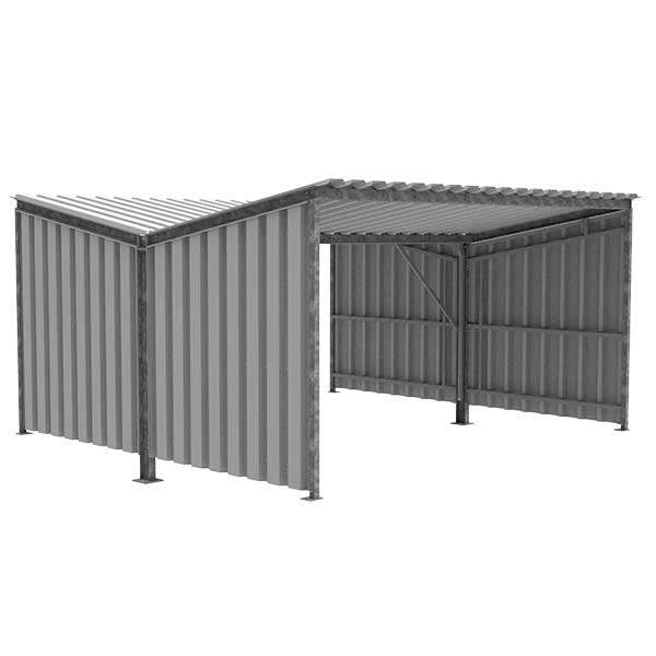 Shelters, Canopies, Walkways and Bin Stores | Storage Shelters | FalcoLempo Double-Sided Storage Shelter | image #1 |  