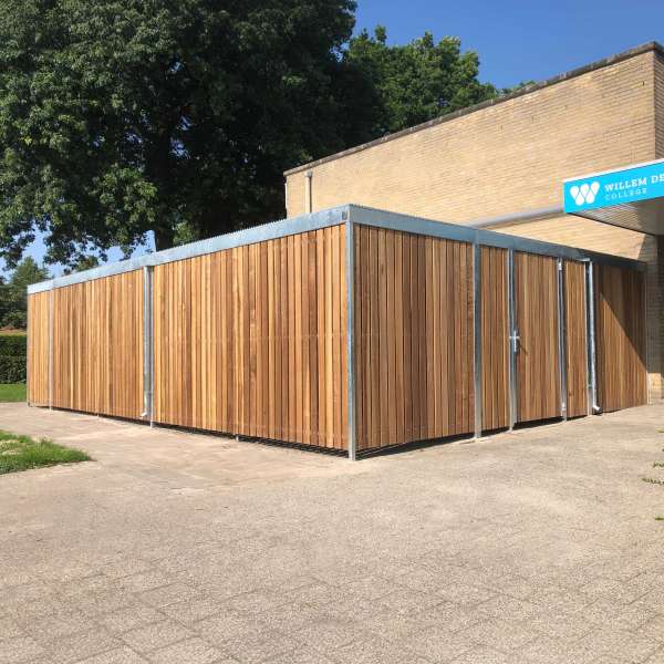 Shelters, Canopies, Walkways and Bin Stores | Timber Cycle Shelters | FalcoLok-600 Cycle Store | image #2 |  Large Cycle Shelter Wooden