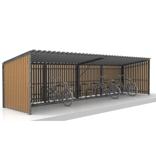 Shelters, Canopies, Walkways and Bin Stores | Cycle Shelters | FalcoLempo Single-Sided Cycle Shelter | image #5 |  