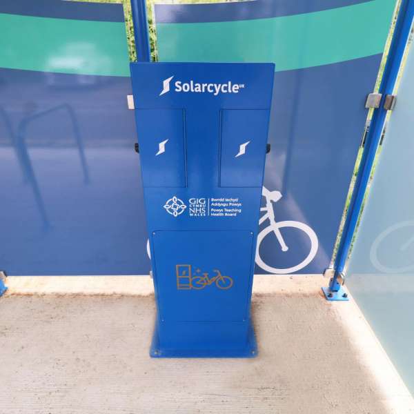 Cycle Parking | Advanced Cycle Products | Falco Solarcycle e-Bike Solar Charging Station | image #5 |  Solar Powered e-Bike Charging