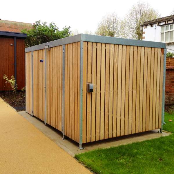 Shelters, Canopies, Walkways and Bin Stores | Storage Shelters | FalcoLok-250 Storage Shelter | image #7 |  Timber Clad Storage Shelter