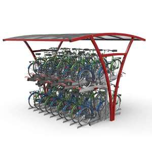 Cycle Hubs | Cycle Hub Designs | FalcoRail Double-Sided Cycle Shelter | image #1|