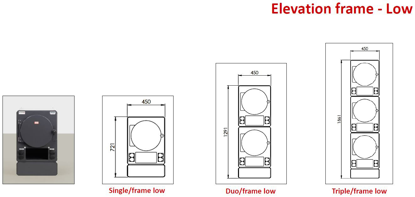 FalcoCharge-Plus XL Elevation Frame Low