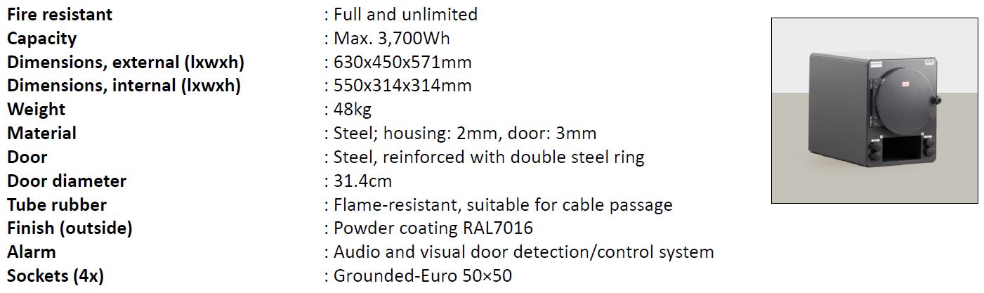 FalcoCharge-Plux XL Specification